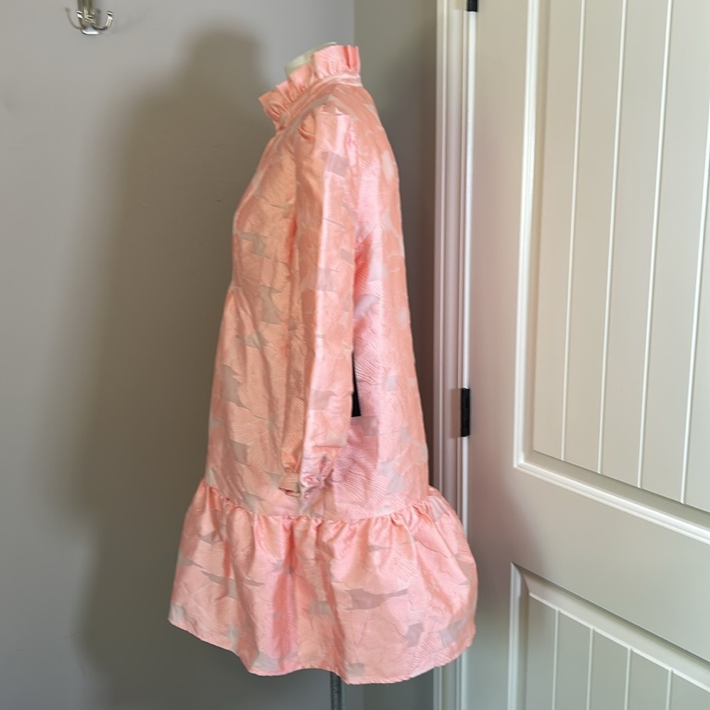 TUCKERNUCK Bellini Fil Coupe Palmerston Peach Pockets Mini Stand Collar Sz L NEW - Picture 8 of 16